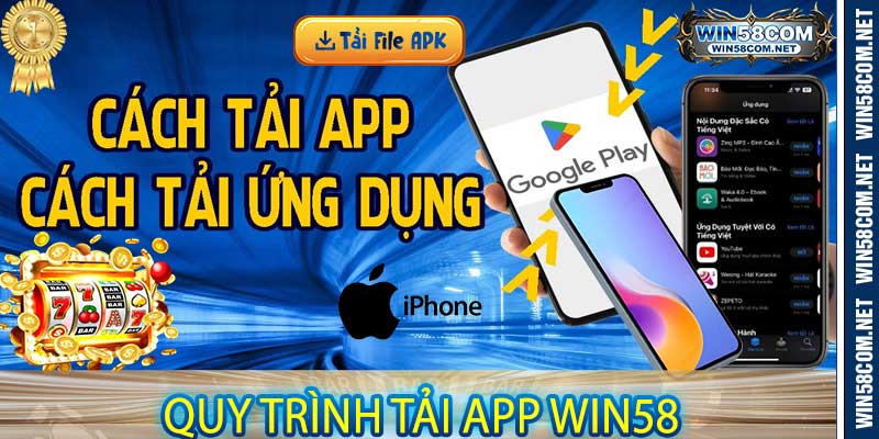 Quy trình tải app win58
