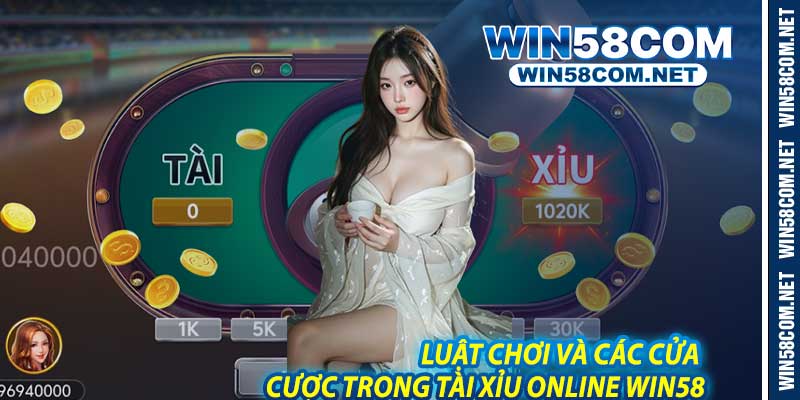 Luật Chơi Và Các Cửa Cược Trong Tài Xỉu Online Win58